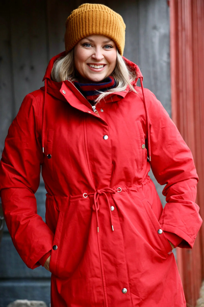 Danefae Winter Regenparka Dames Danenora Dark Red
