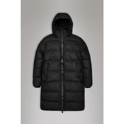 RAINS Alta Long Puffer Black *Laatste maat L*