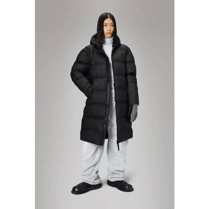 RAINS Alta Long Puffer Black