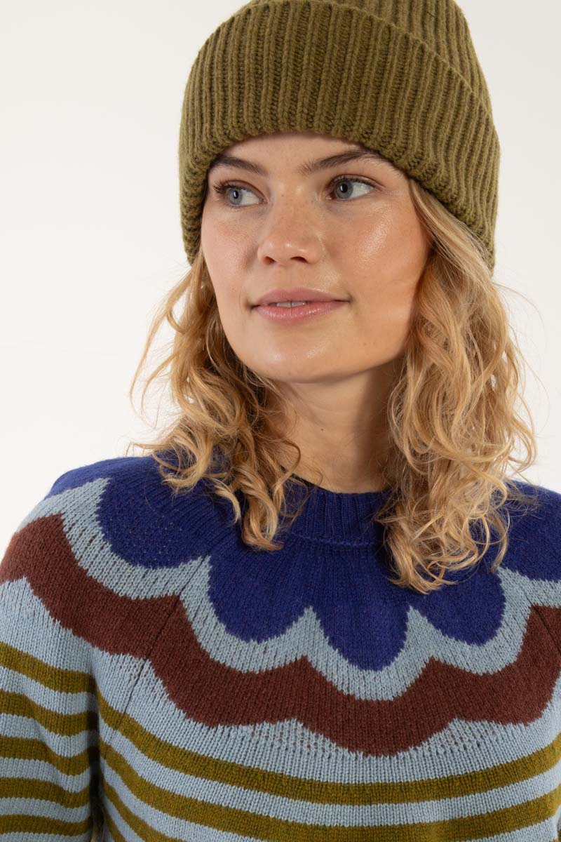 Danefea Danewarm Thoughts Merino Beanie Olive