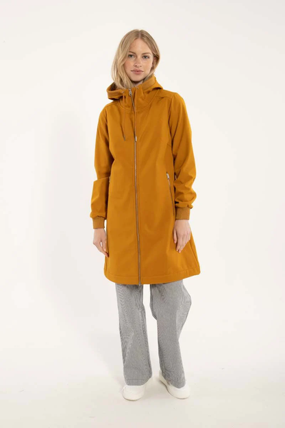 Danefae Softshell Regenjas Danejane Dames Mustard