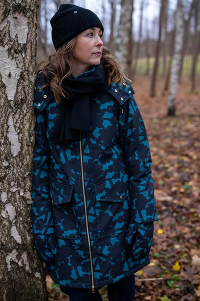 Danefae Regenmantel Damen Daneturell Blumendruck 