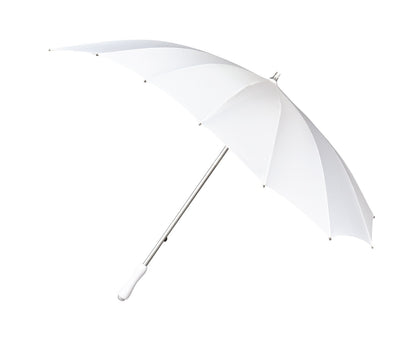 Umbrella heart-shaped white