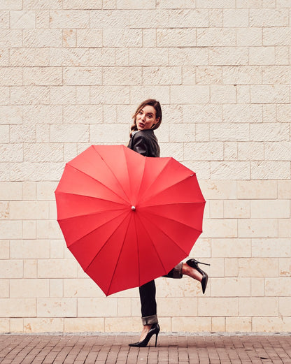 Umbrella Heart-shaped red