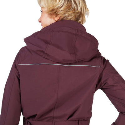 Happy Rainy Days Extra langer Regenmantel gesteppt Montreal Burgandy Red 