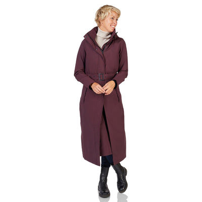 Happy Rainy Days Extra langer Regenmantel gesteppt Montreal Burgandy Red 