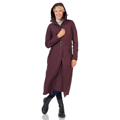 Happy Rainy Days Extra langer Regenmantel gesteppt Montreal Burgandy Red 