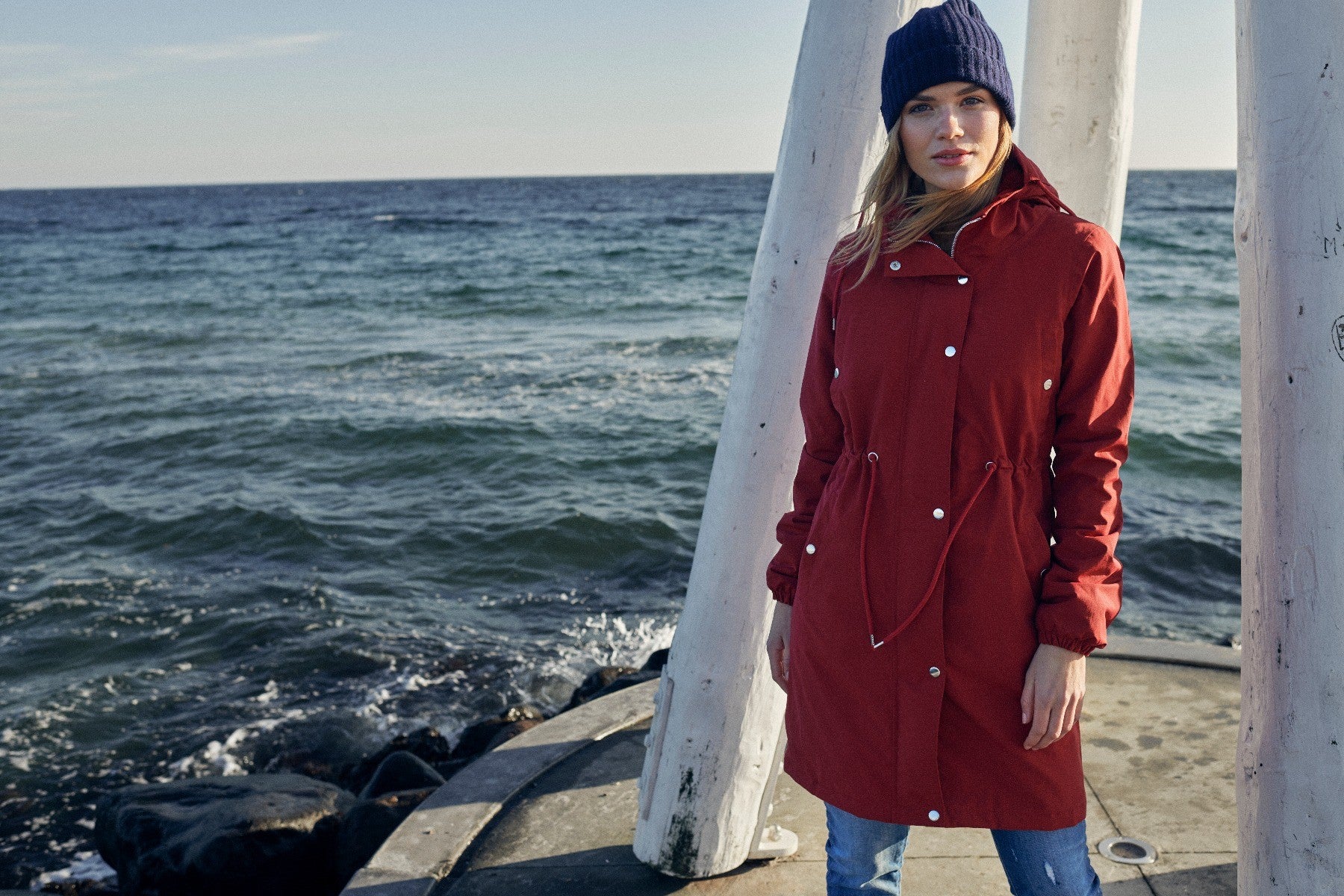 NORA-WINTER PARKA-DARK RED-Denefae