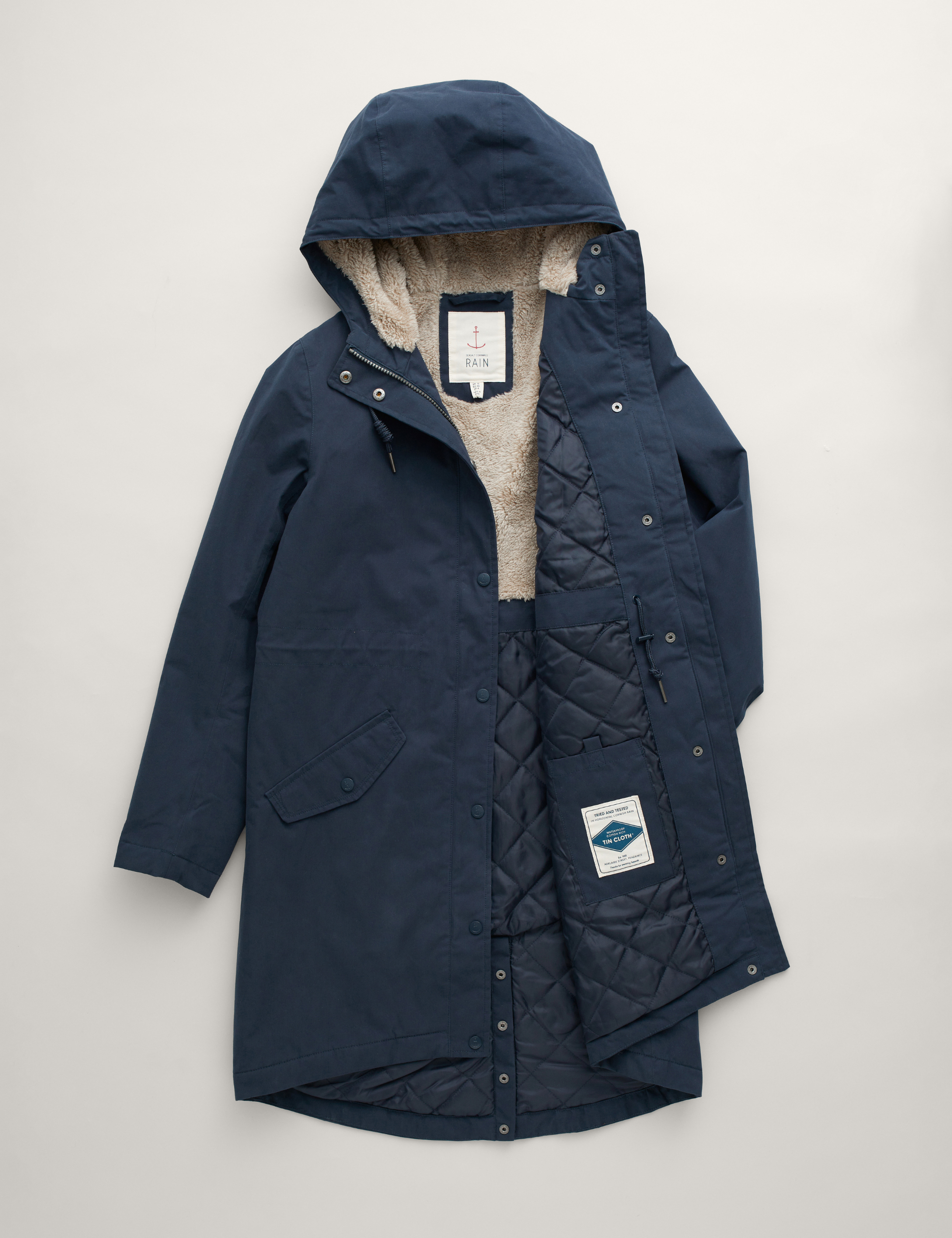 Seasalt Winter Parka Dames Plant Hunter Midnight Blauw