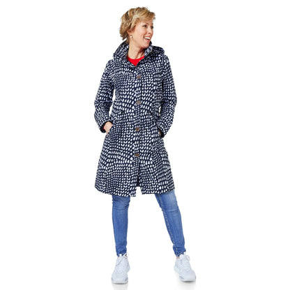 Happy Rainy Days Raincoat Porto Blue / White