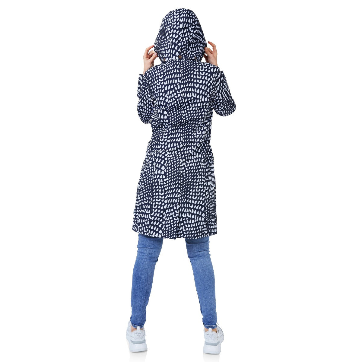 Happy Rainy Days Raincoat Porto Blue / White