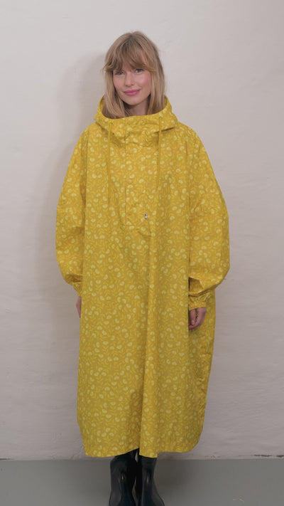 Danedream Drops Poncho Dark Yellow Fleuri