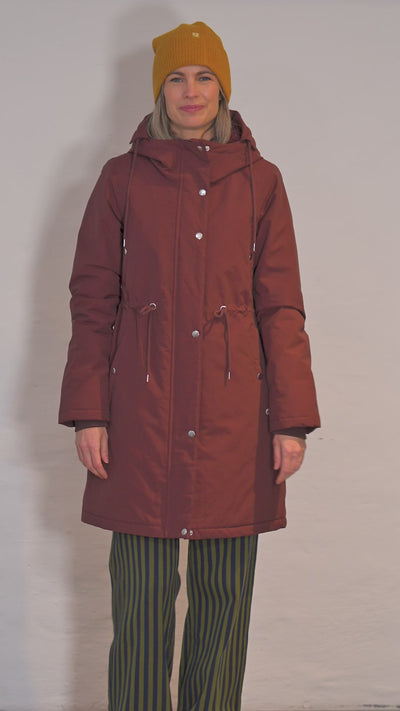 Danefae Winter Regenparka Dames Danenora Deep Bordeaux