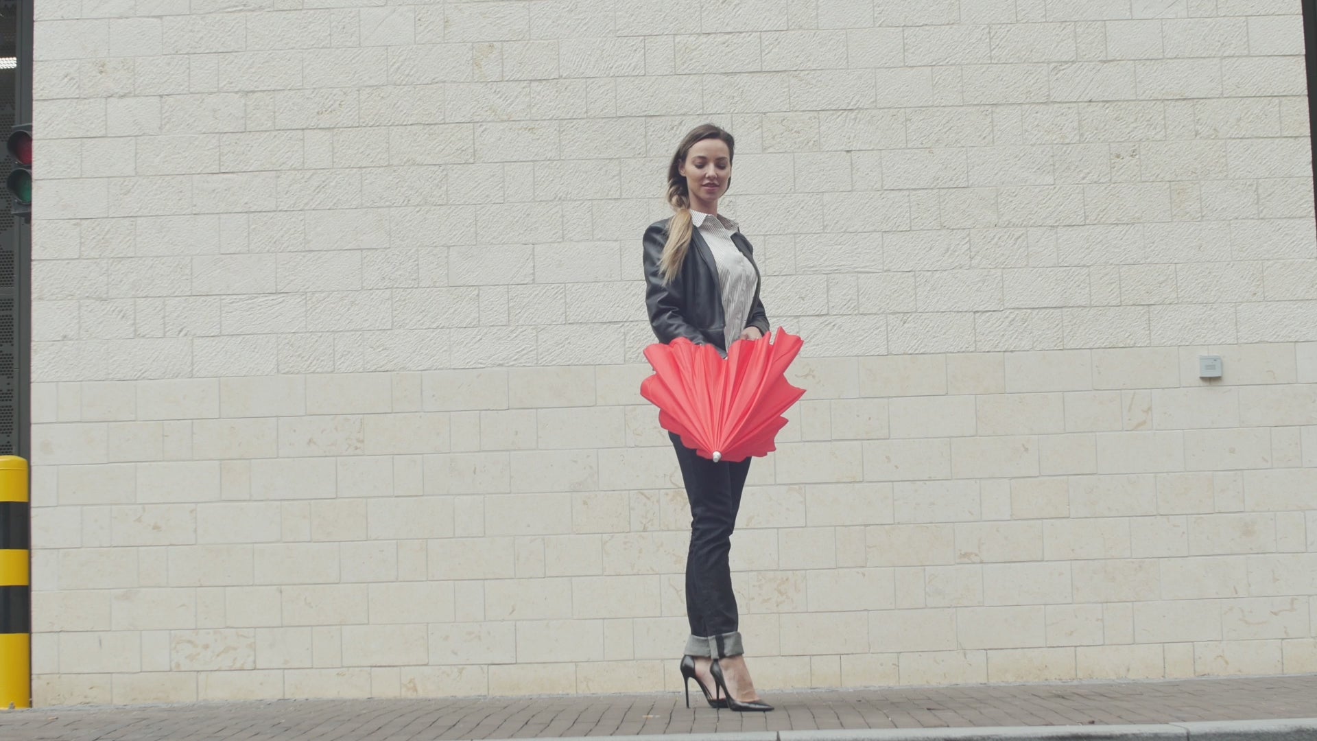 Paraplu Hartvormig rood