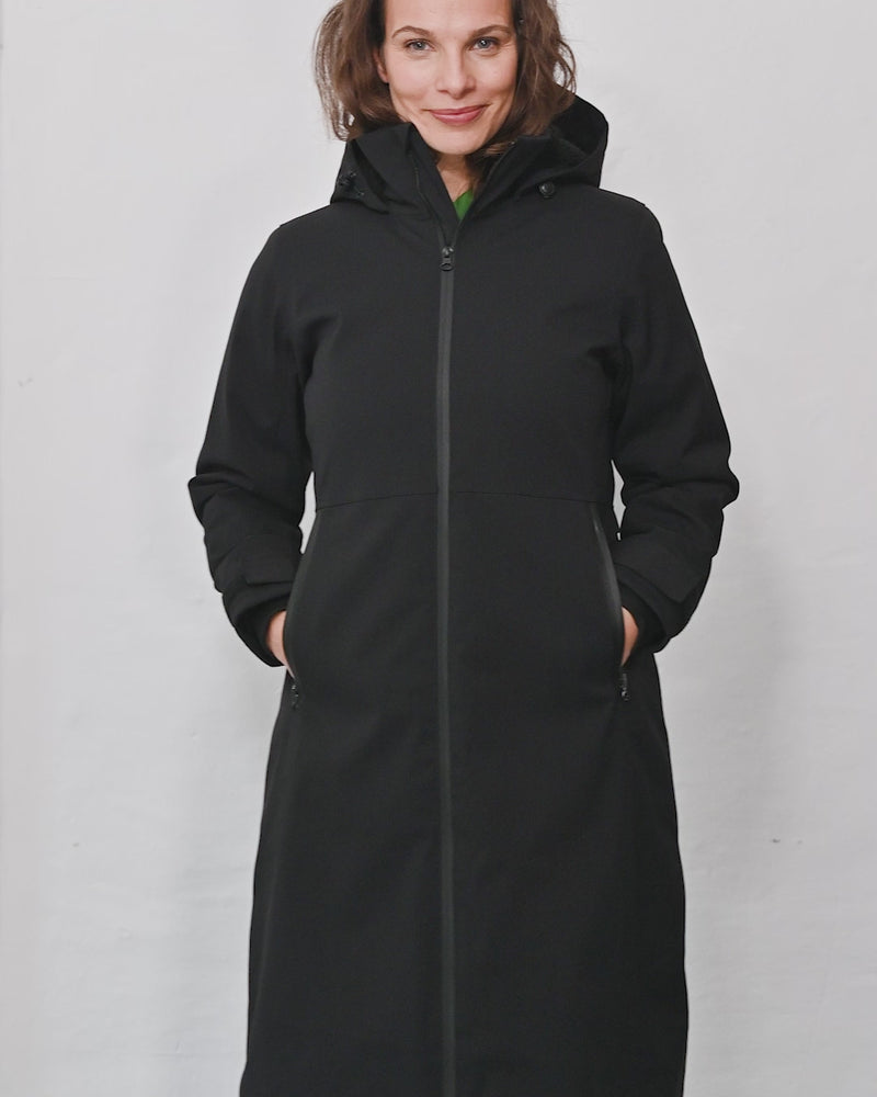 Danefae Premium Winter Regenjas Dames Danesandur Zwart video