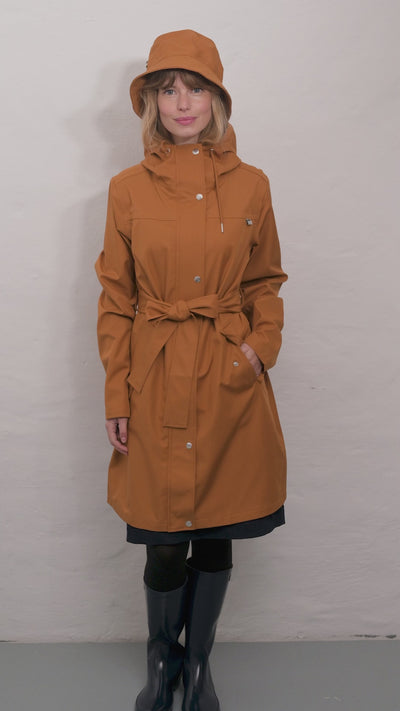 Danefae Regenmantel Damen Danerainlover Ocker