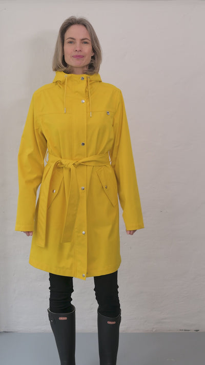 Danefae Regenjas Dames Danerainlover Dark Yellow video