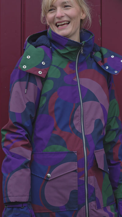 Danefae Regenjas Dames Daneturell Grey Plum Trops video