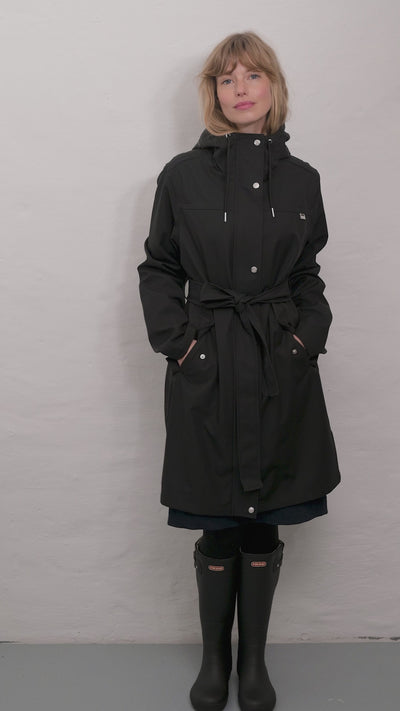 Danefae Regenmantel Damen Danerainlover Schwarz