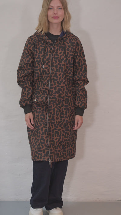 Danemarselisborg Brushed Shell Parka Brown/ Black UNILEOPARD