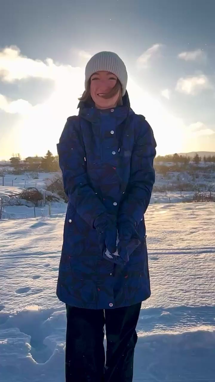 Danefae Winter Regenparka Dames Danenora Black/ Deep Blue Birdieup video