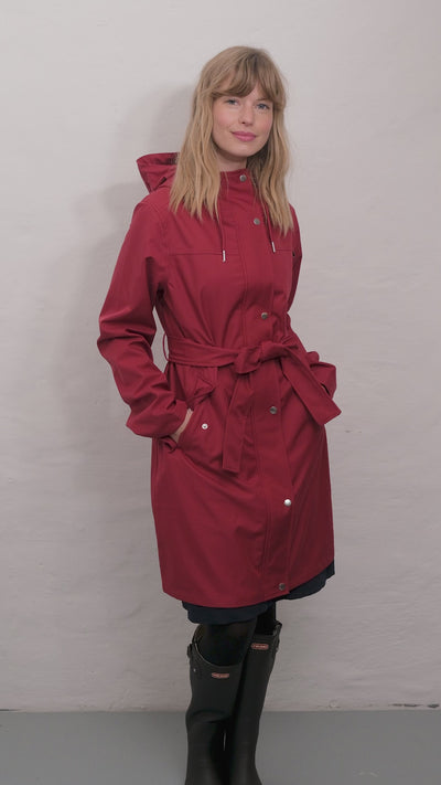 Danefae Regenmantel Damen Danerainlover Rot