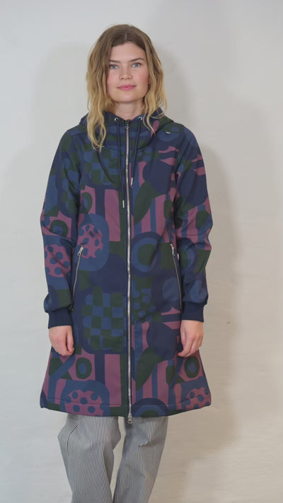 Danefae Softshell Regenjas Danejane Dark Forest Patchland