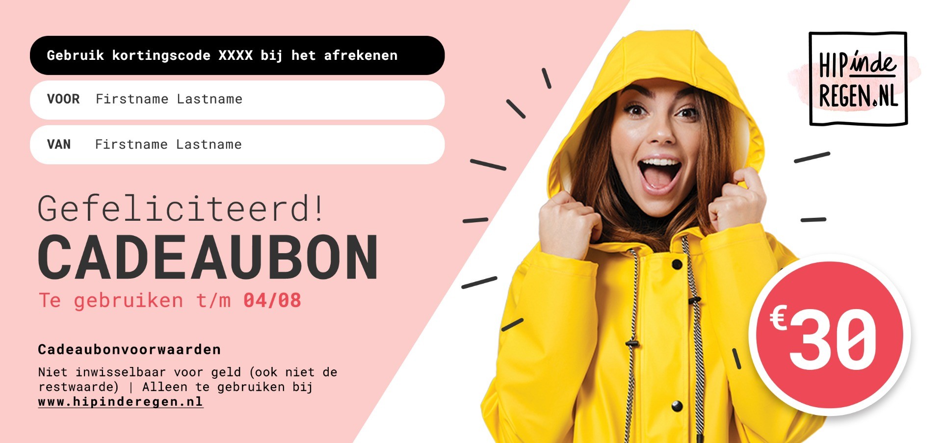 Gepersonaliseerde Cadeaubon - Kies je bedrag