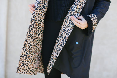 Rainraps Raintrench Schwarz und Leopard