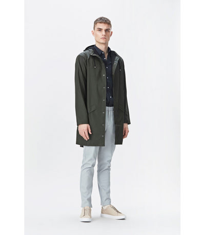 RAINS Lange Jacke Grün