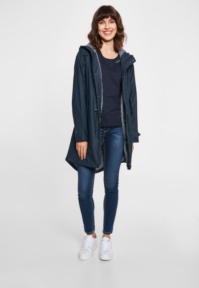 Derbe Regenmantel Damen Blau Frisian Island 