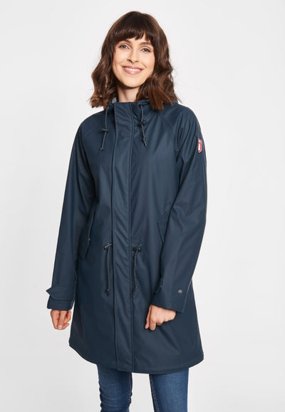 Derbe Regenmantel Damen Blau Frisian Island 