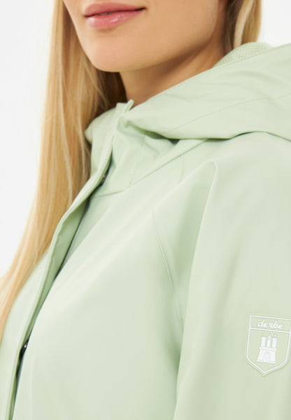 Derbe Raincoat Ladies Fog Green Friese Island